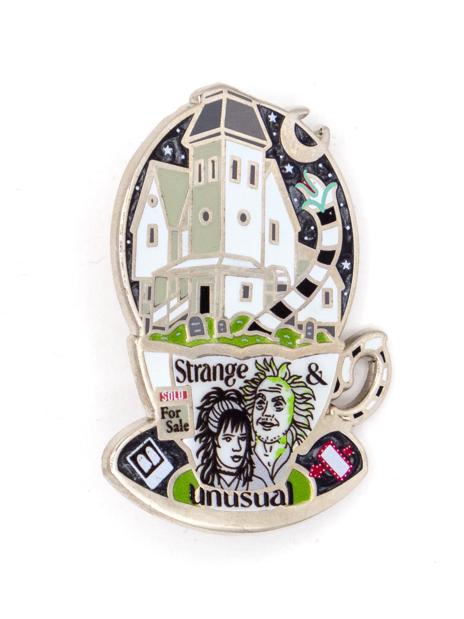 Beetlejuice Teacup Pin LASERBRAIN - Die With Your Boots On
