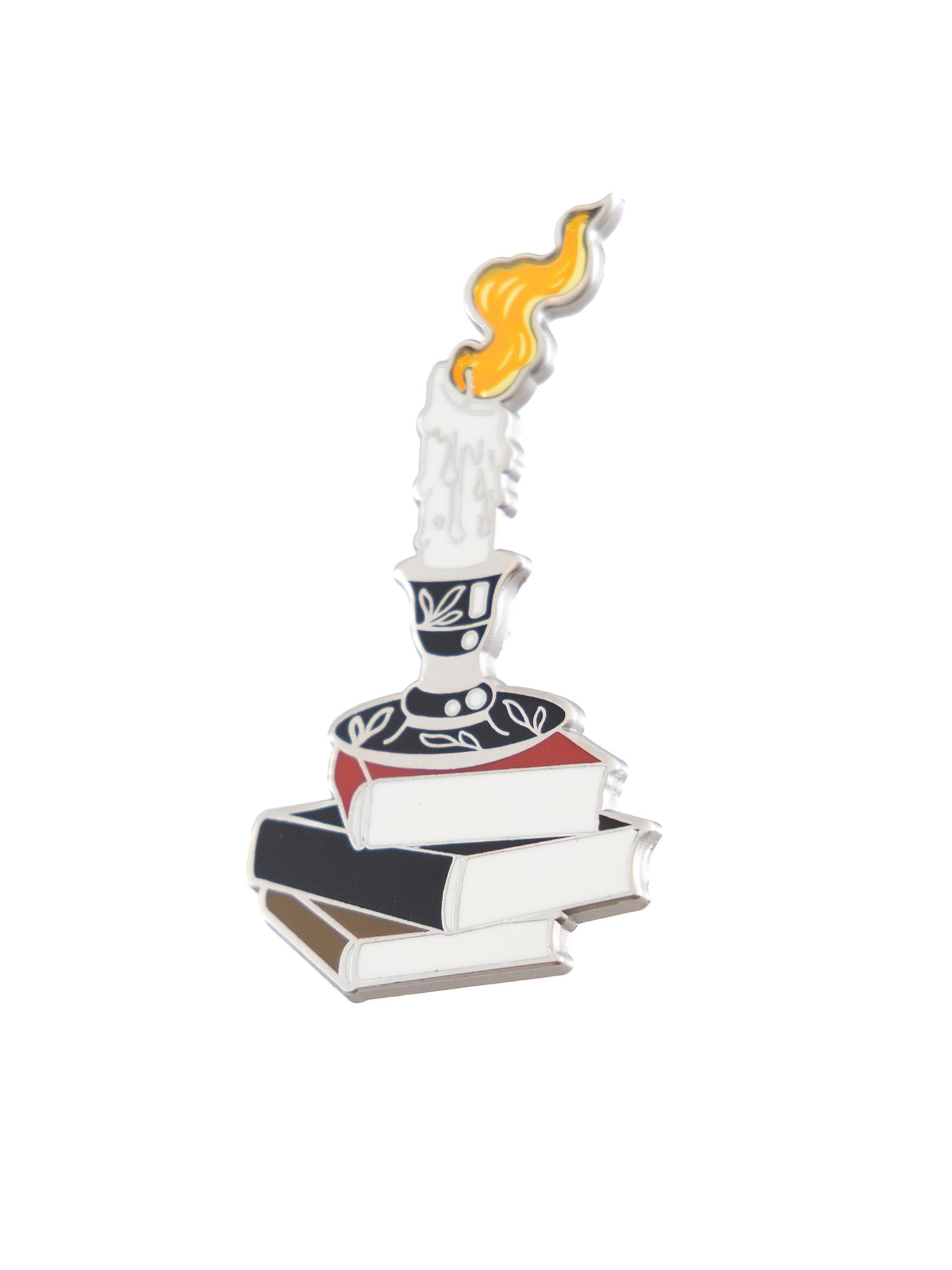 Candle & Book Stack Pin LASERBRAIN - Die With Your Boots On