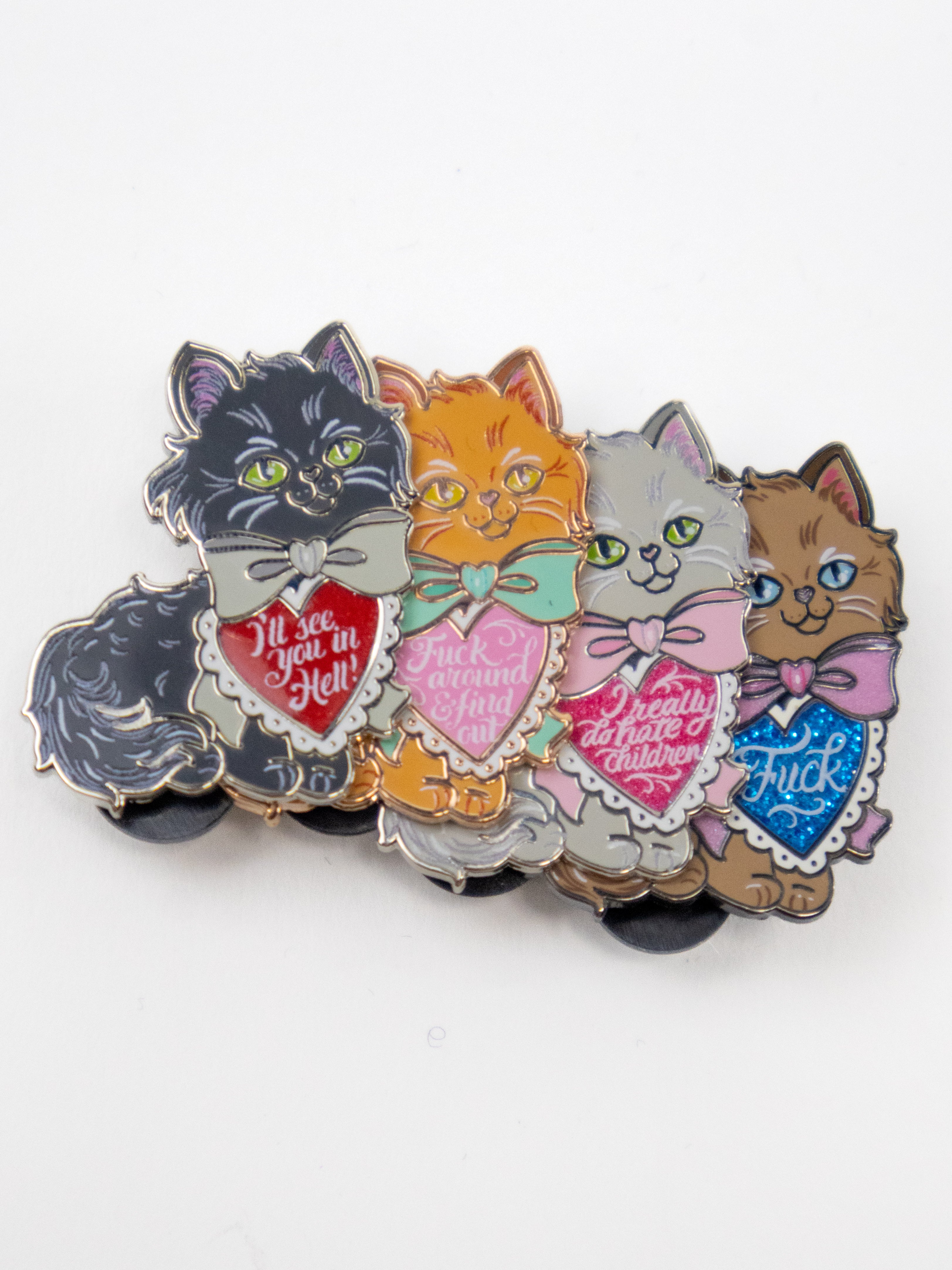 Sassy Kitten Pin LASERBRAIN - Die With Your Boots On