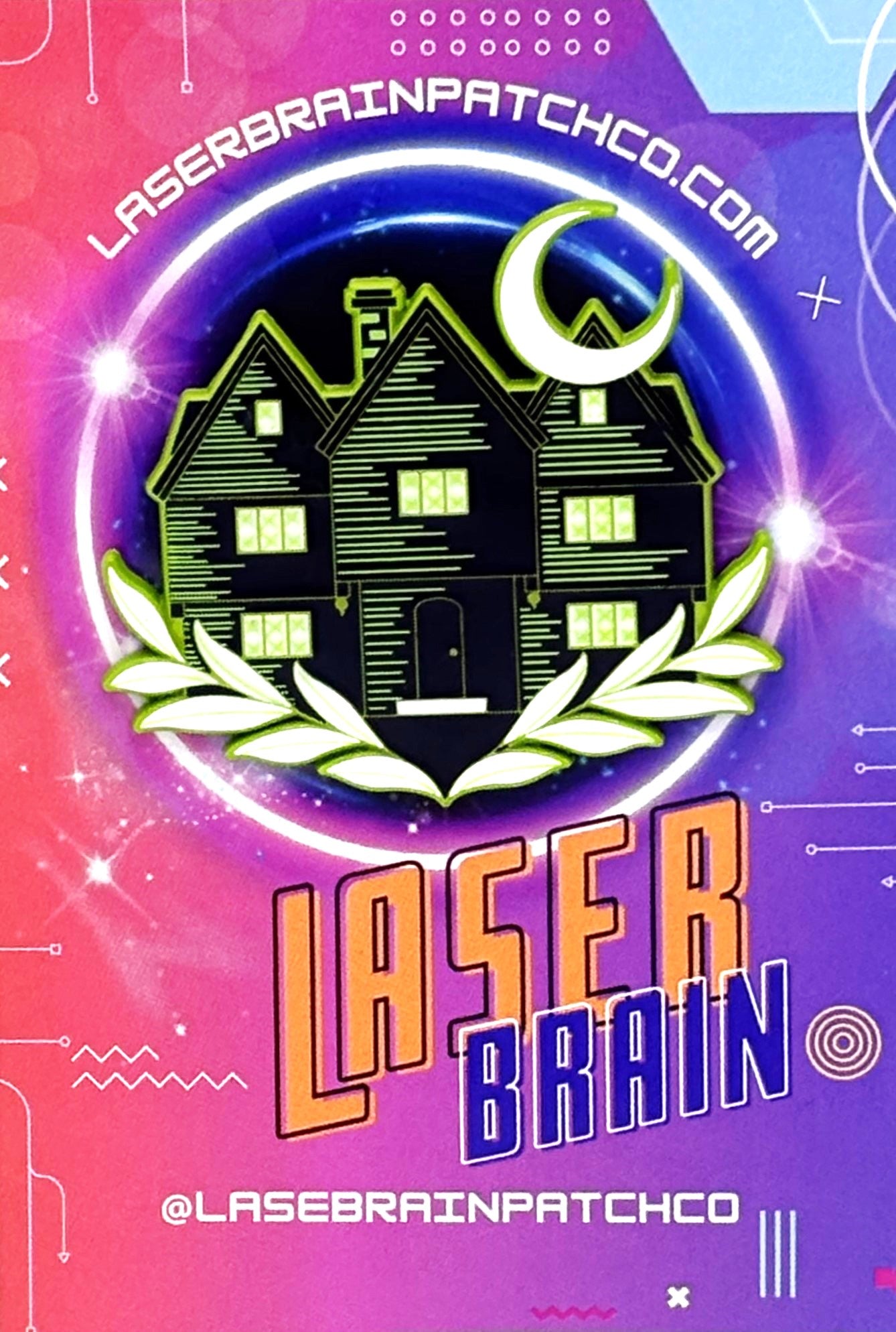 Classic Witch House Pin LASERBRAIN - Die With Your Boots On