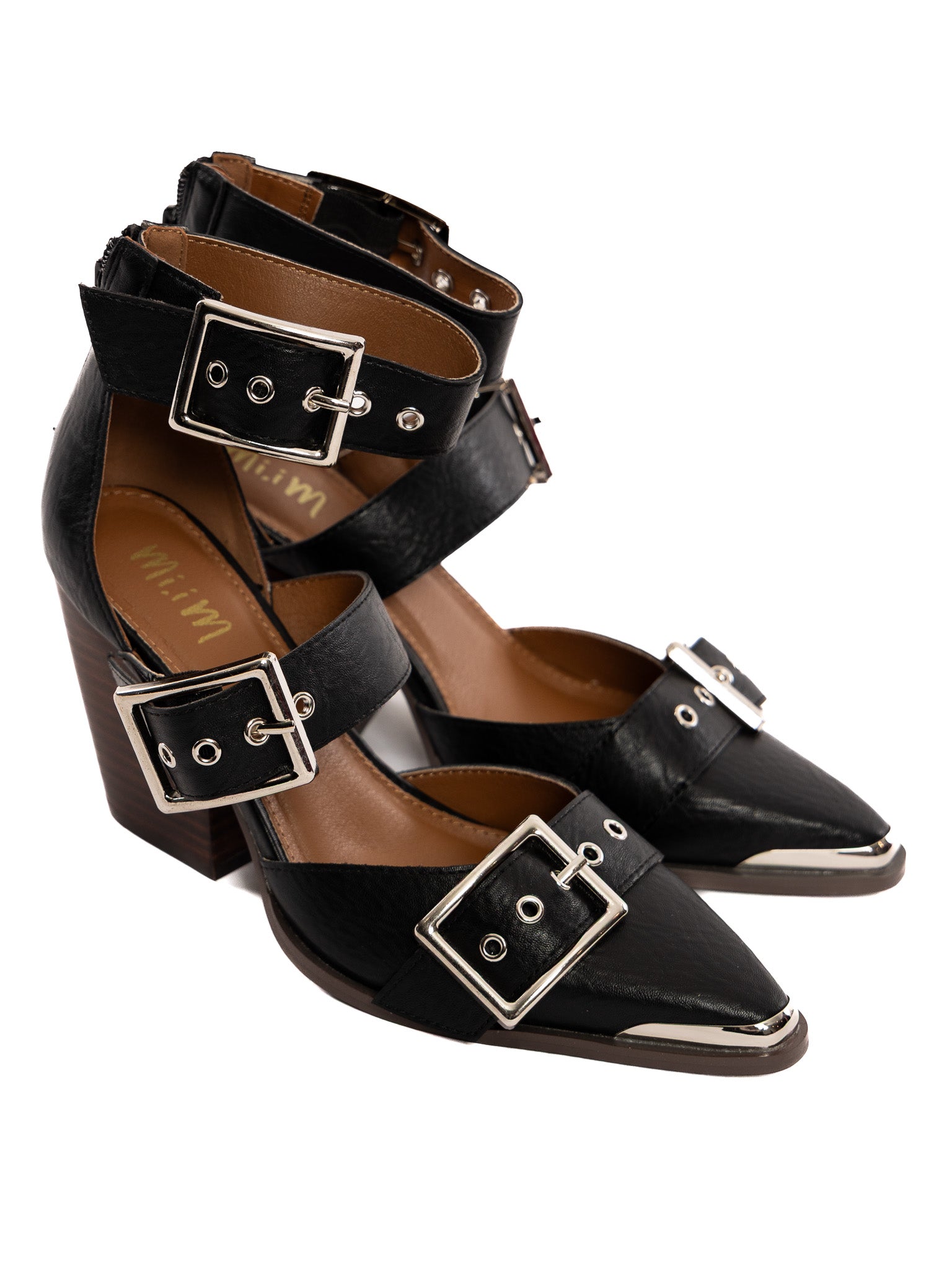 Trixie Buckle Pointed Toe Heels - Die With Your Boots On