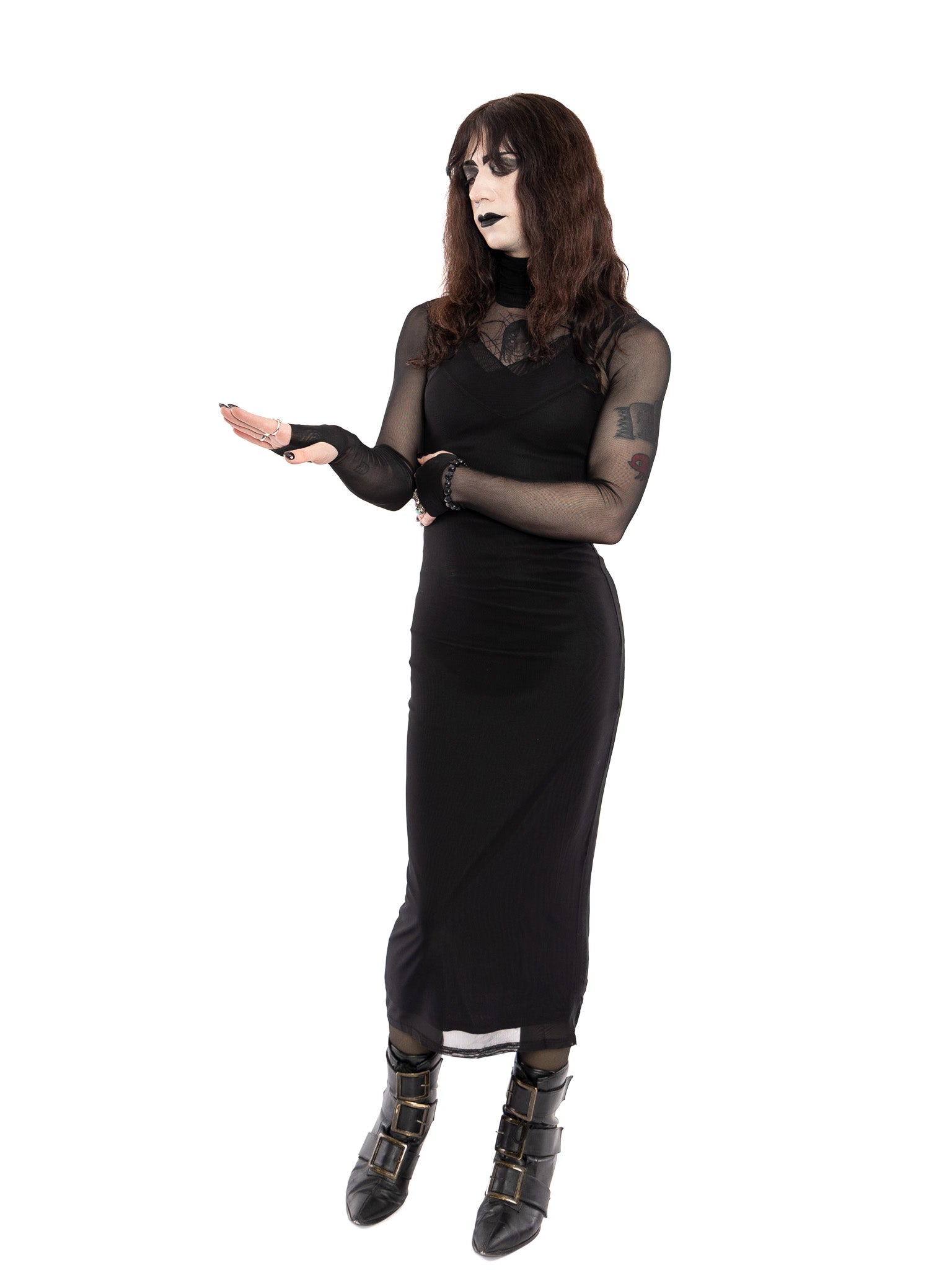 Nicolette Mesh Turtle Neck Dress NO RESTOCK! - Die With Your Boots On