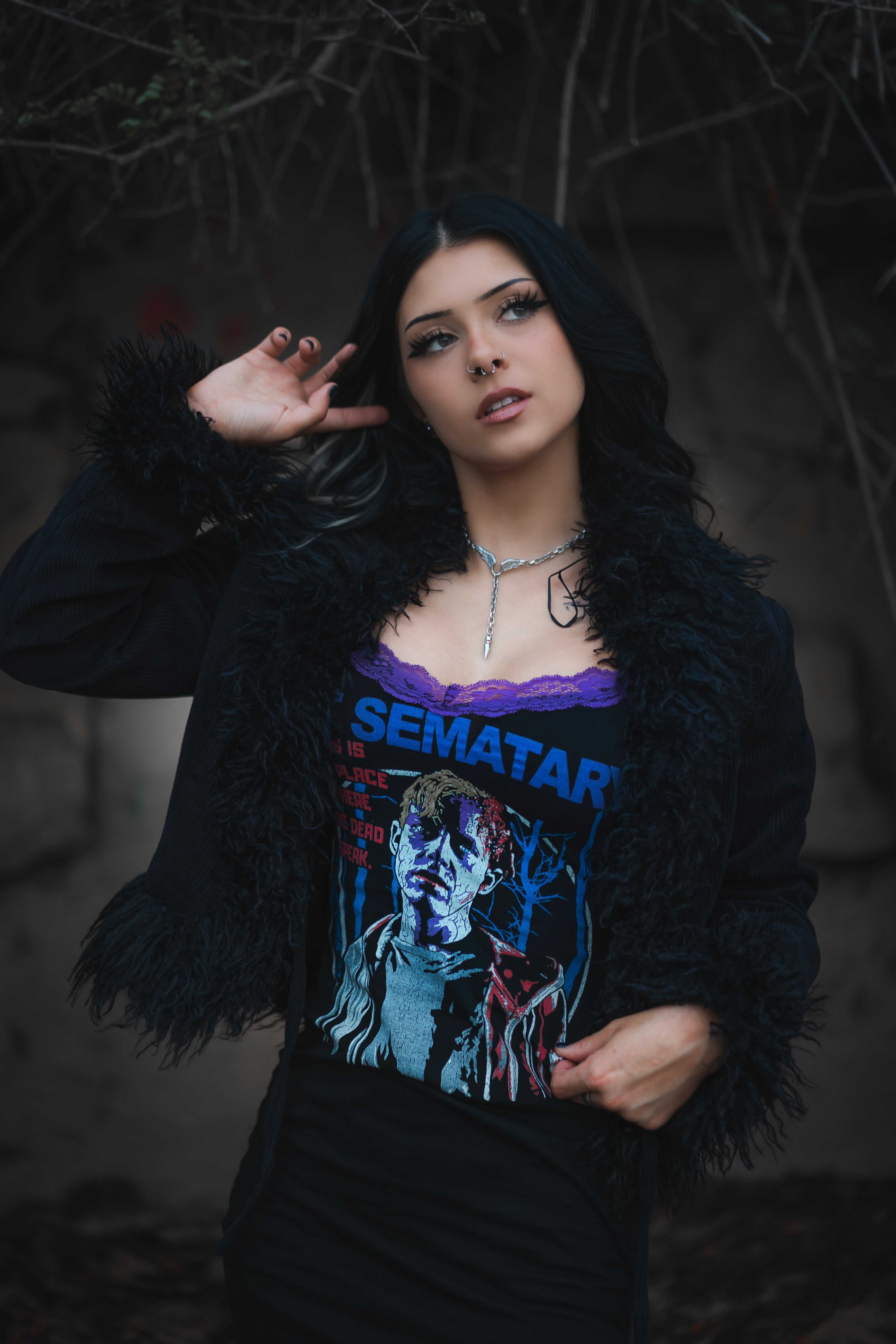 Pet Sematary Lace Strap Dress (SHIPS FROM VERA'S EYECANDY, NOT AVAILABLE FOR PICKUP IN STORE) - Die With Your Boots On