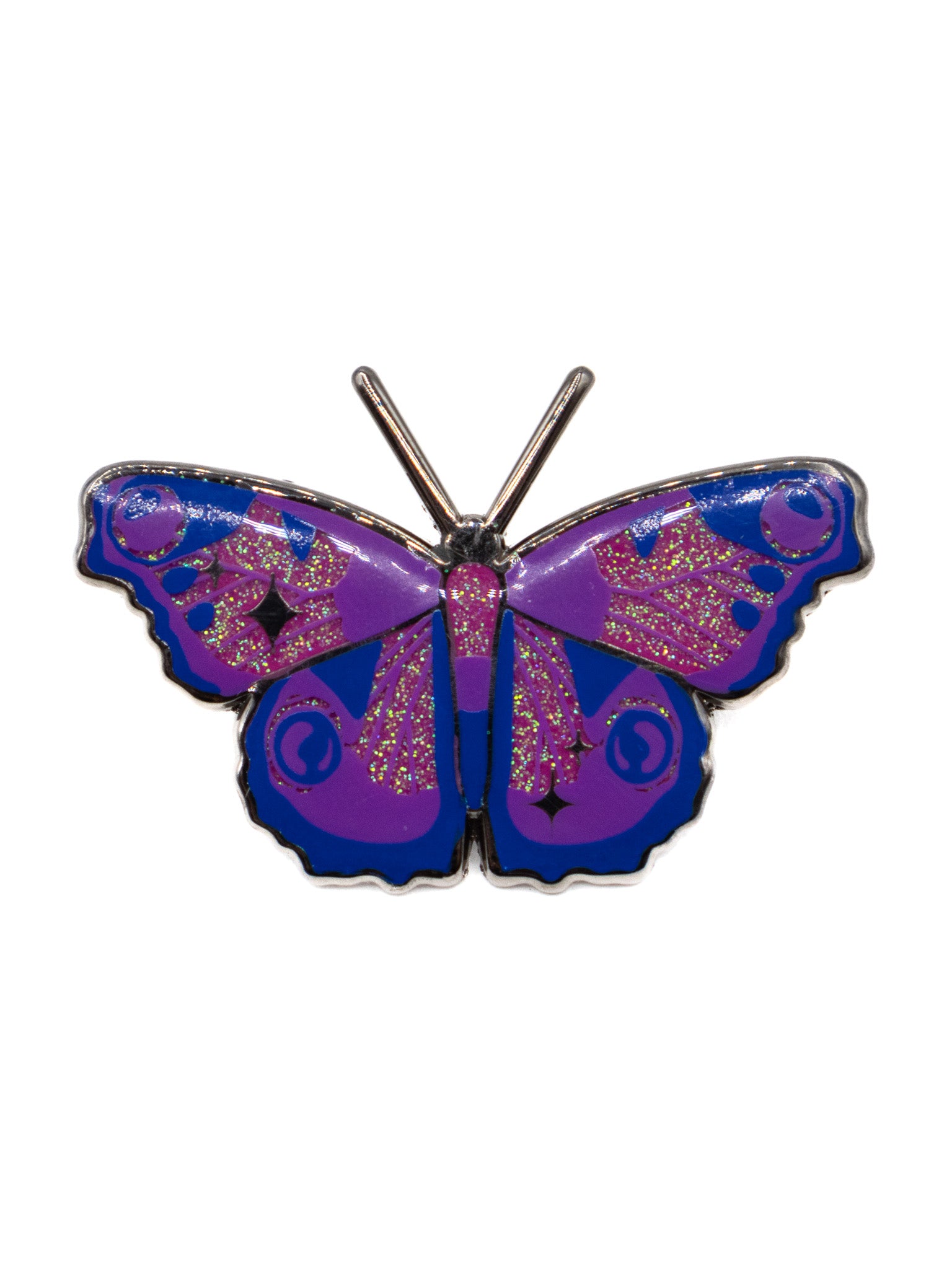 Pride Moth Glitter Enamel Pin POCKET BEAN - Die With Your Boots On