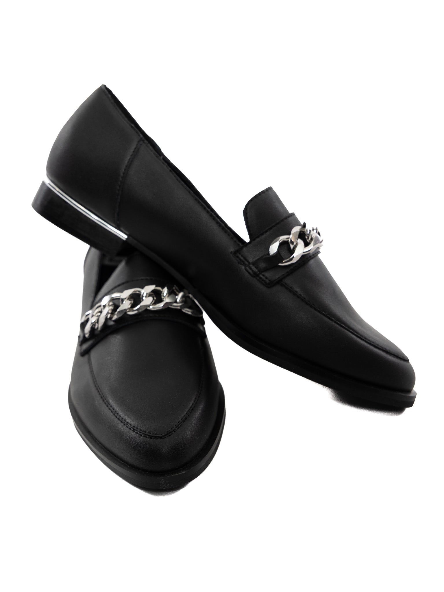 Joan Black Leather Loafers - Die With Your Boots On