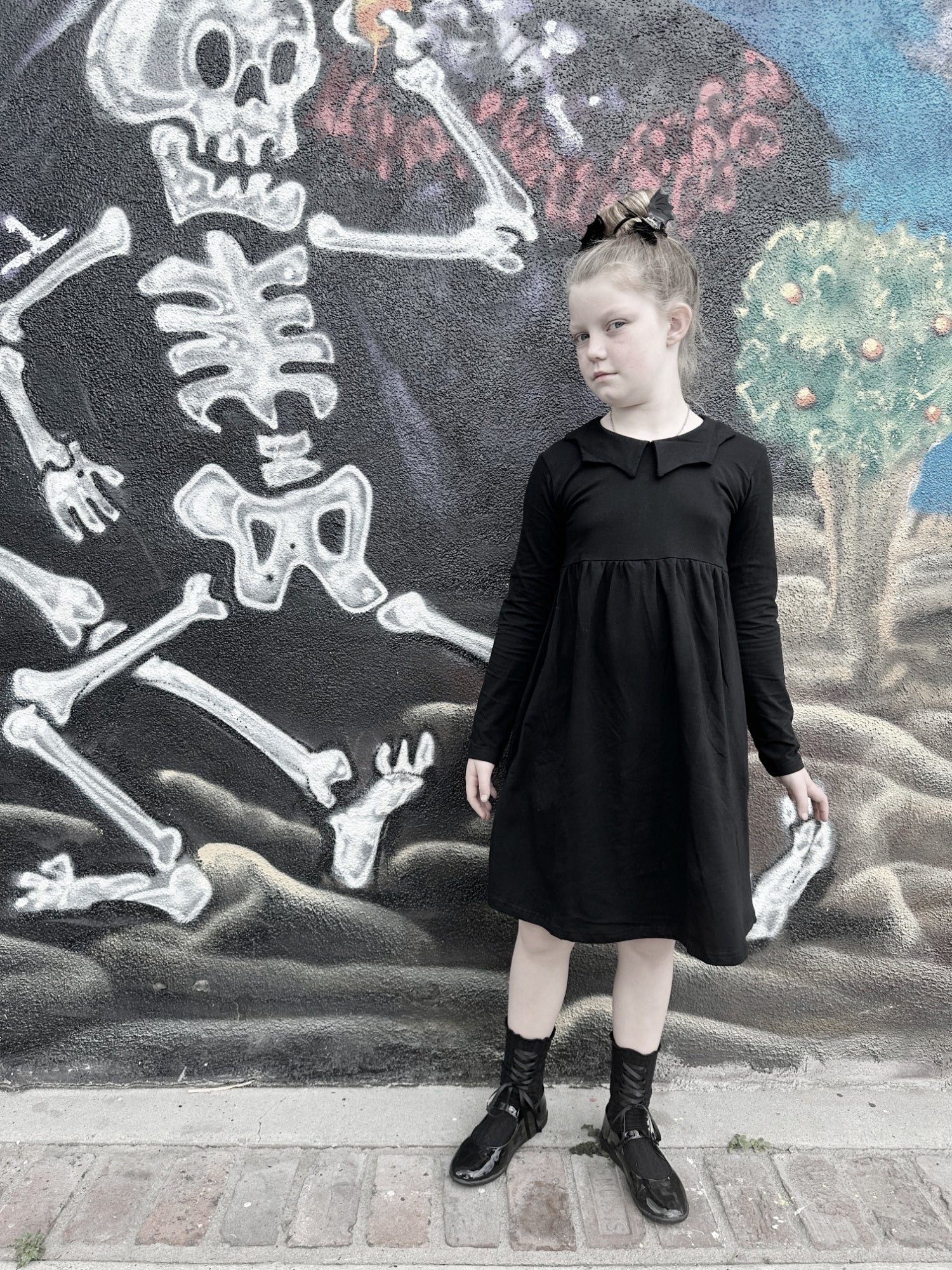 Bat Collar Dress (Babies/Toddlers/Kids) (SHIPS FROM WITCHING HOUR BABY, NOT AVAILABLE FOR PICKUP IN STORE) - Die With Your Boots On