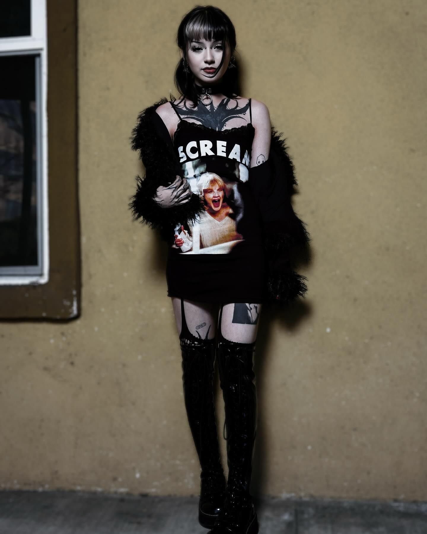 Scream (Casey) Lace Strap Dress (SHIPS FROM VERA'S EYECANDY, NOT AVAILABLE FOR PICKUP IN STORE) - Die With Your Boots On