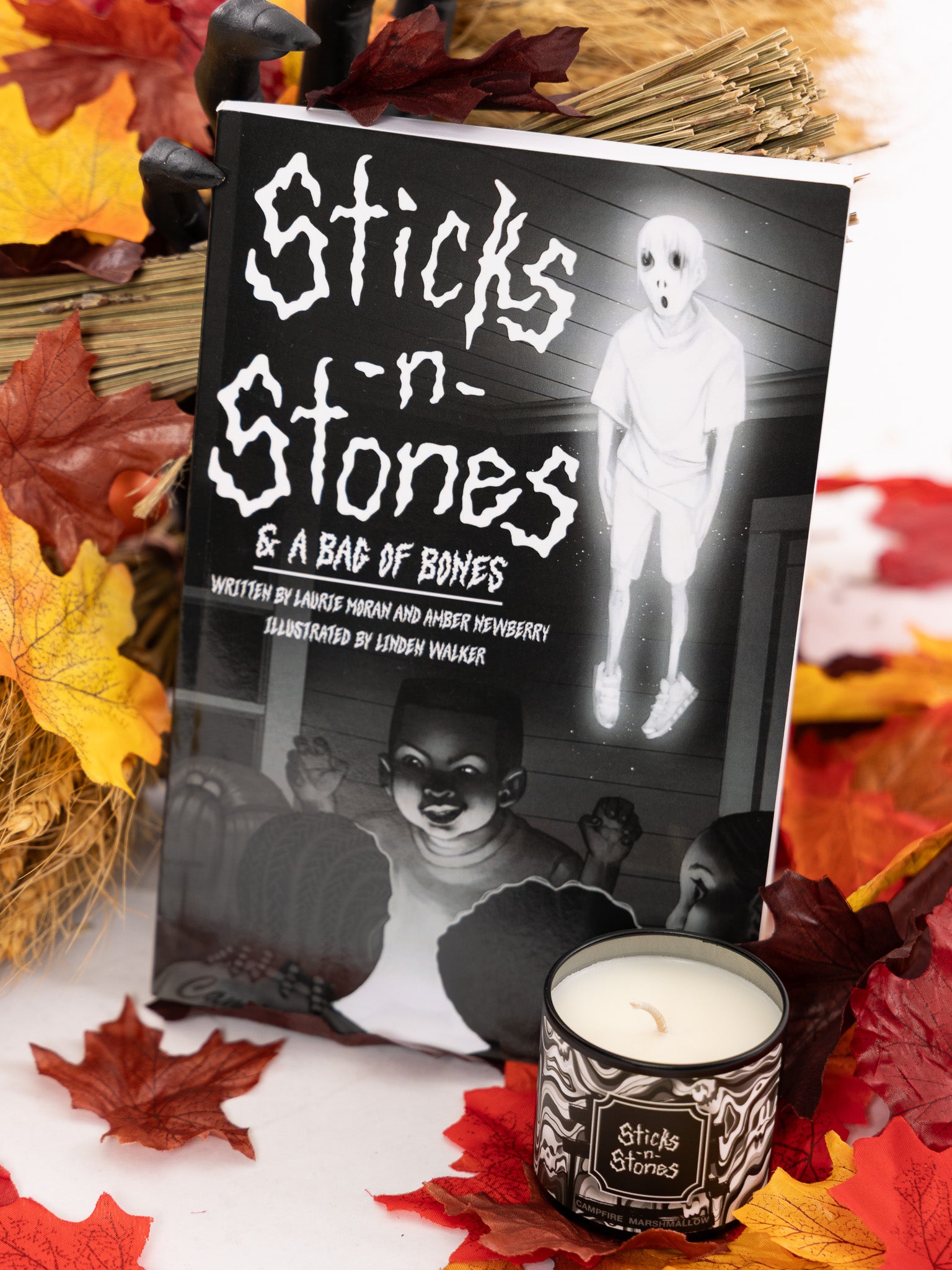 Sticks n Stones & a Bag of Bones w/ Companion Campfire Marshmallow Candle - Die With Your Boots On