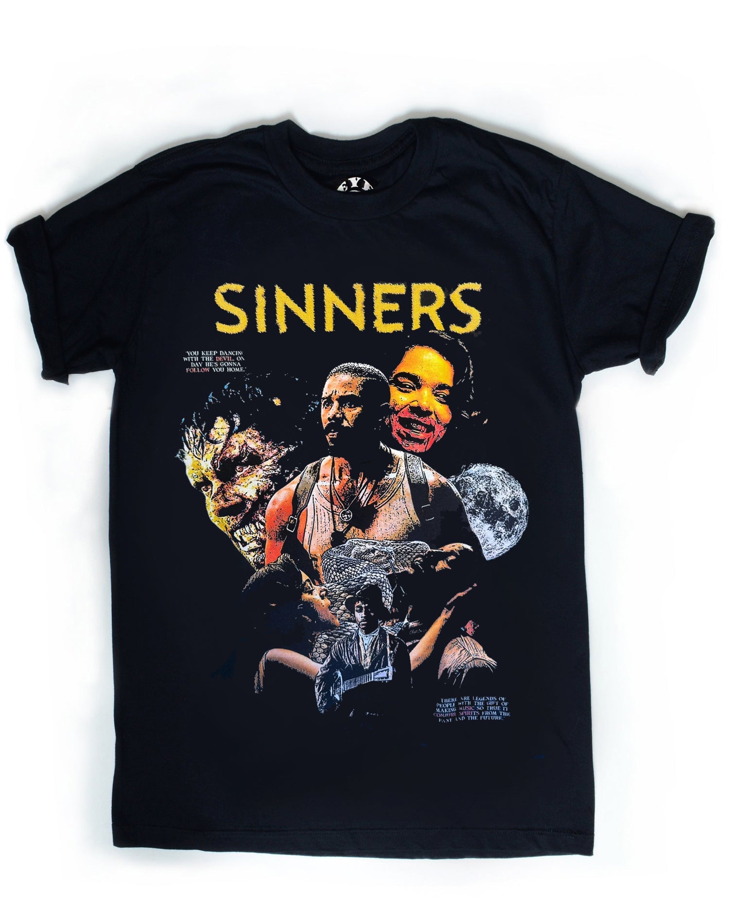 Sinners T-Shirt (Unisex) (SHIPS FROM VERA'S EYECANDY, NOT AVAILABLE FOR PICKUP IN STORE) - Die With Your Boots On