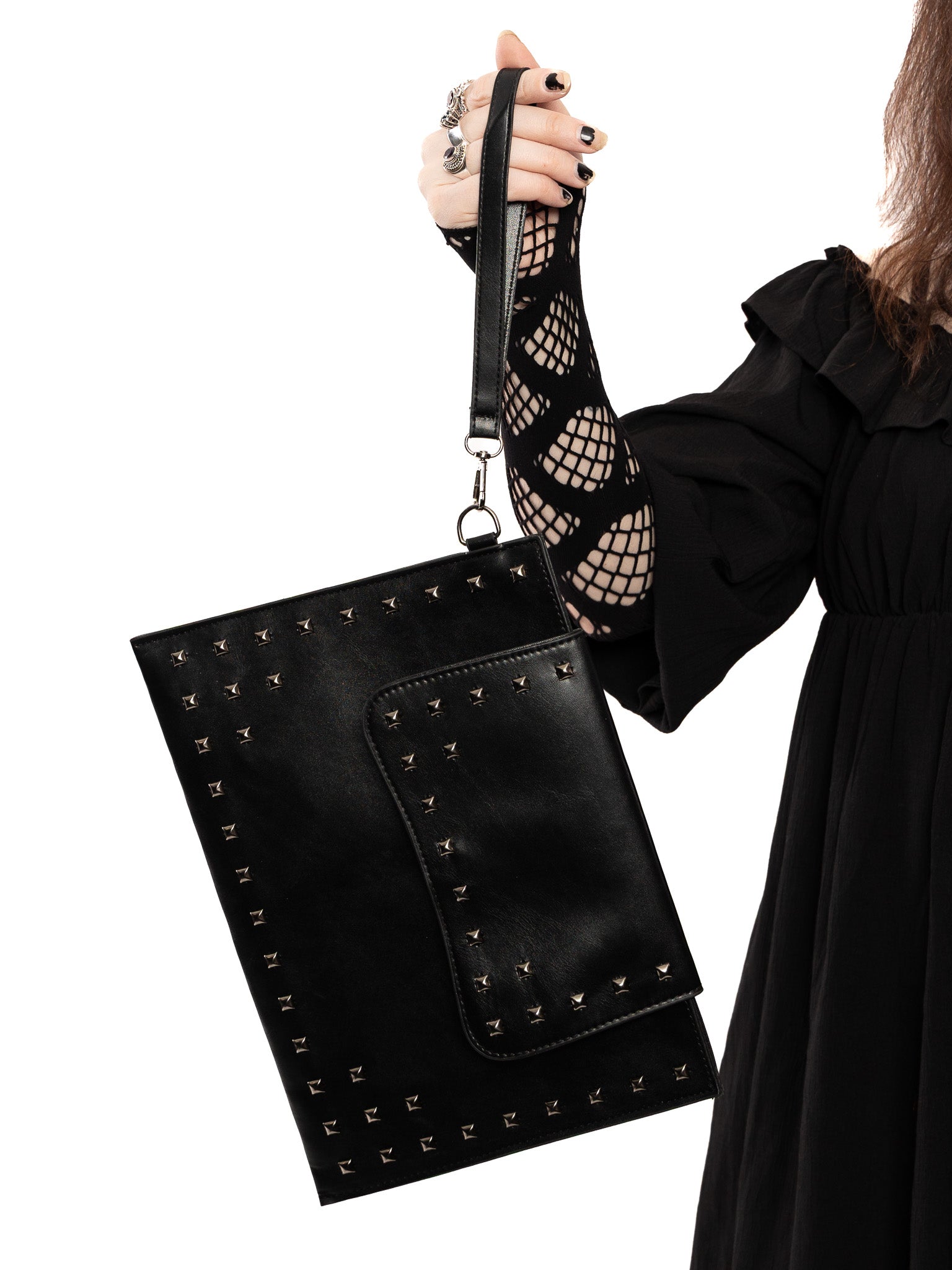 Phaedra Studded Envelope Clutch - Die With Your Boots On