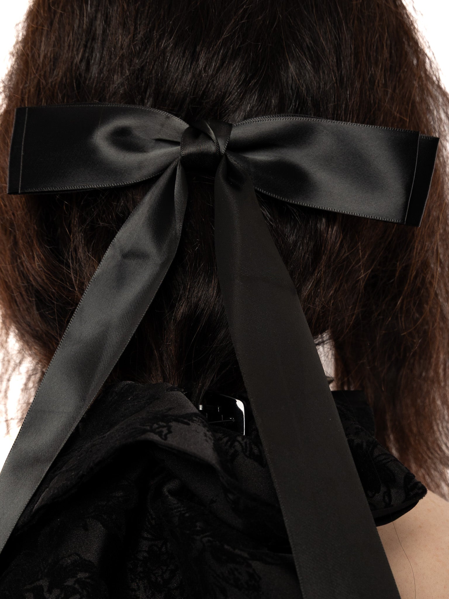 Large Satin Hairbow Barrette - Die With Your Boots On
