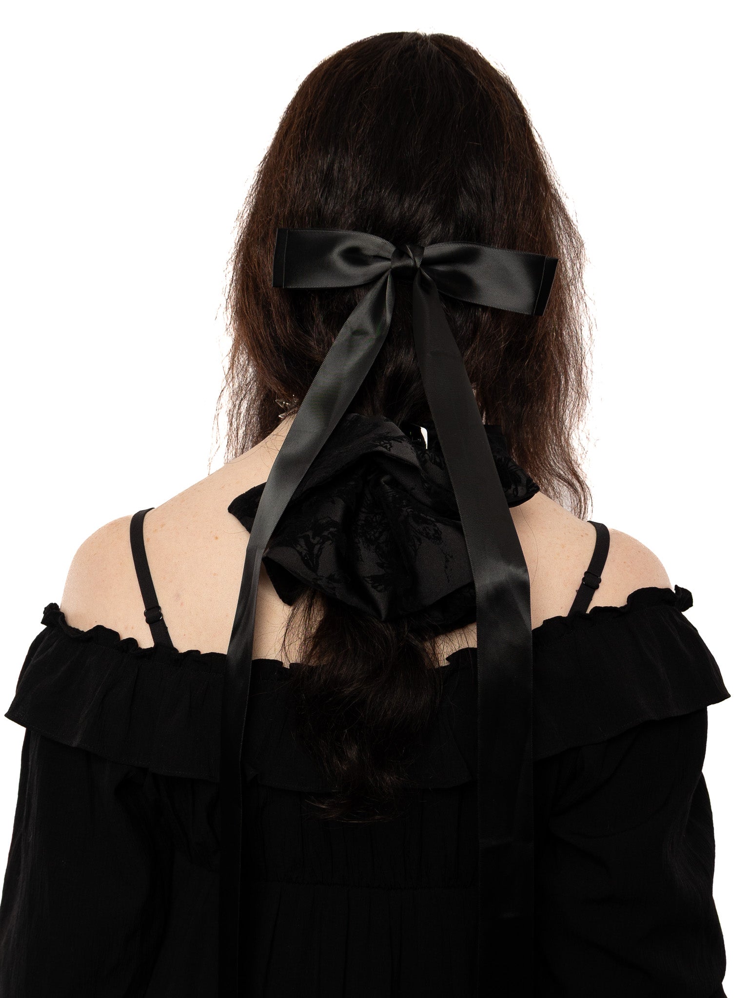Large Satin Hairbow Barrette - Die With Your Boots On