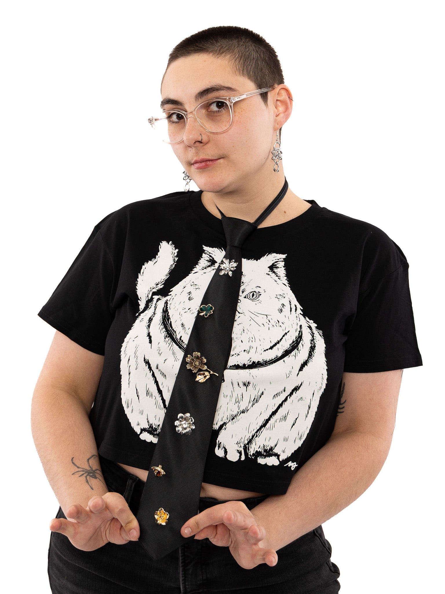 Floral Adornments Necktie Choker - Die With Your Boots On