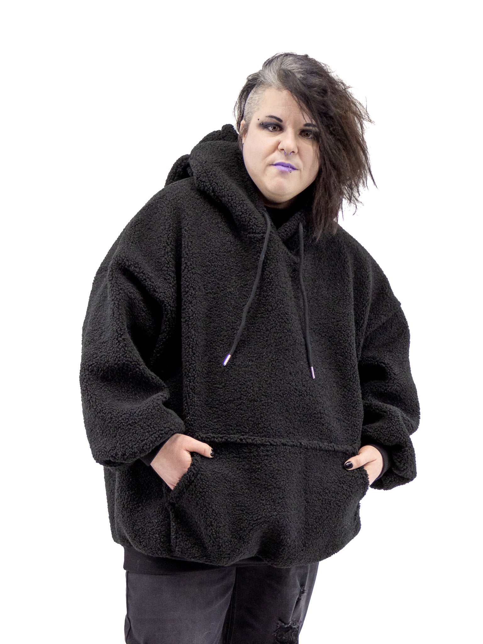 Shaggy Sherpa Rabbit Ears Hoodie - Die With Your Boots On