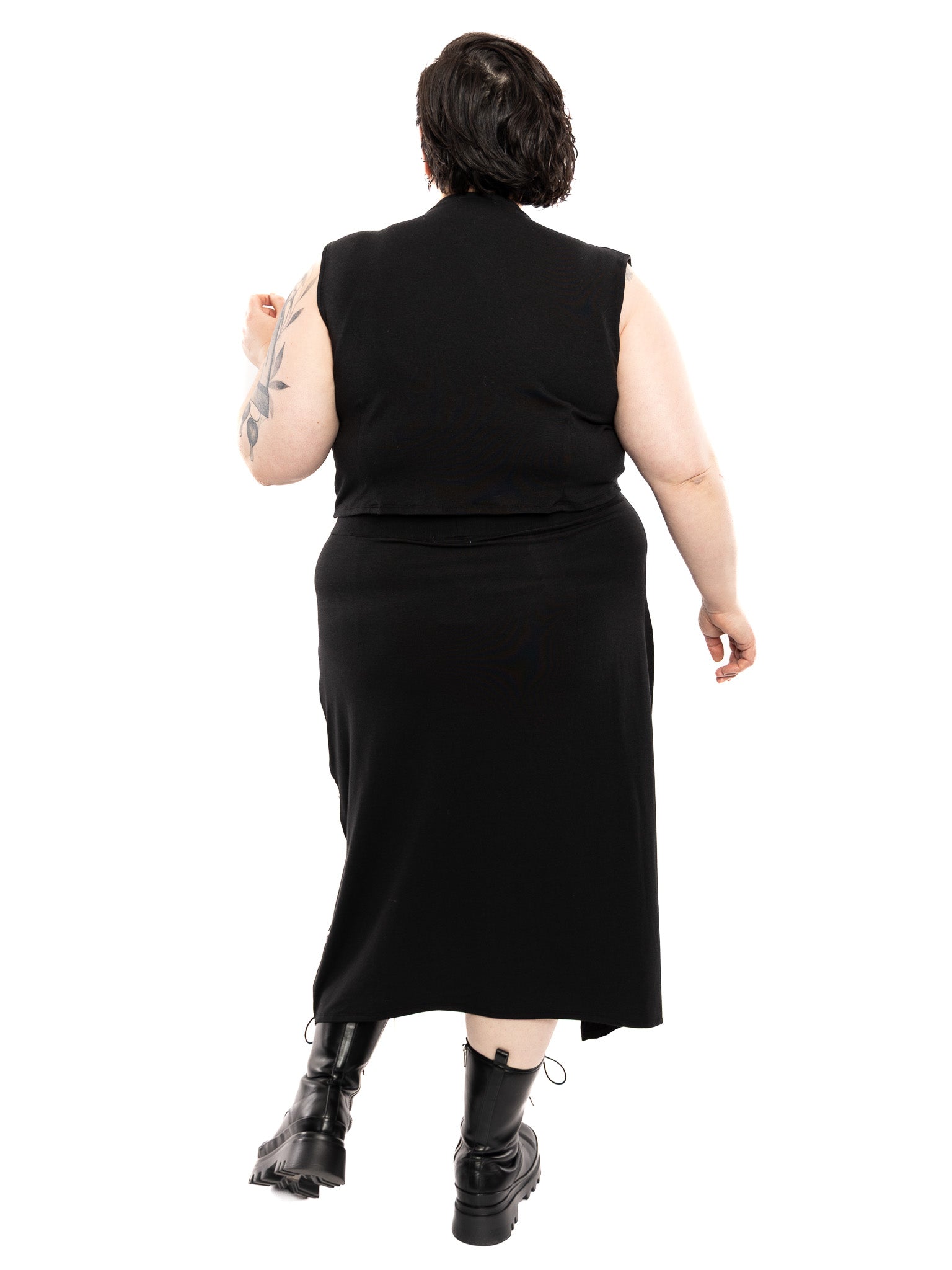 Cheongsam Clasp Midi Skirt TRUED APPAREL - Die With Your Boots On