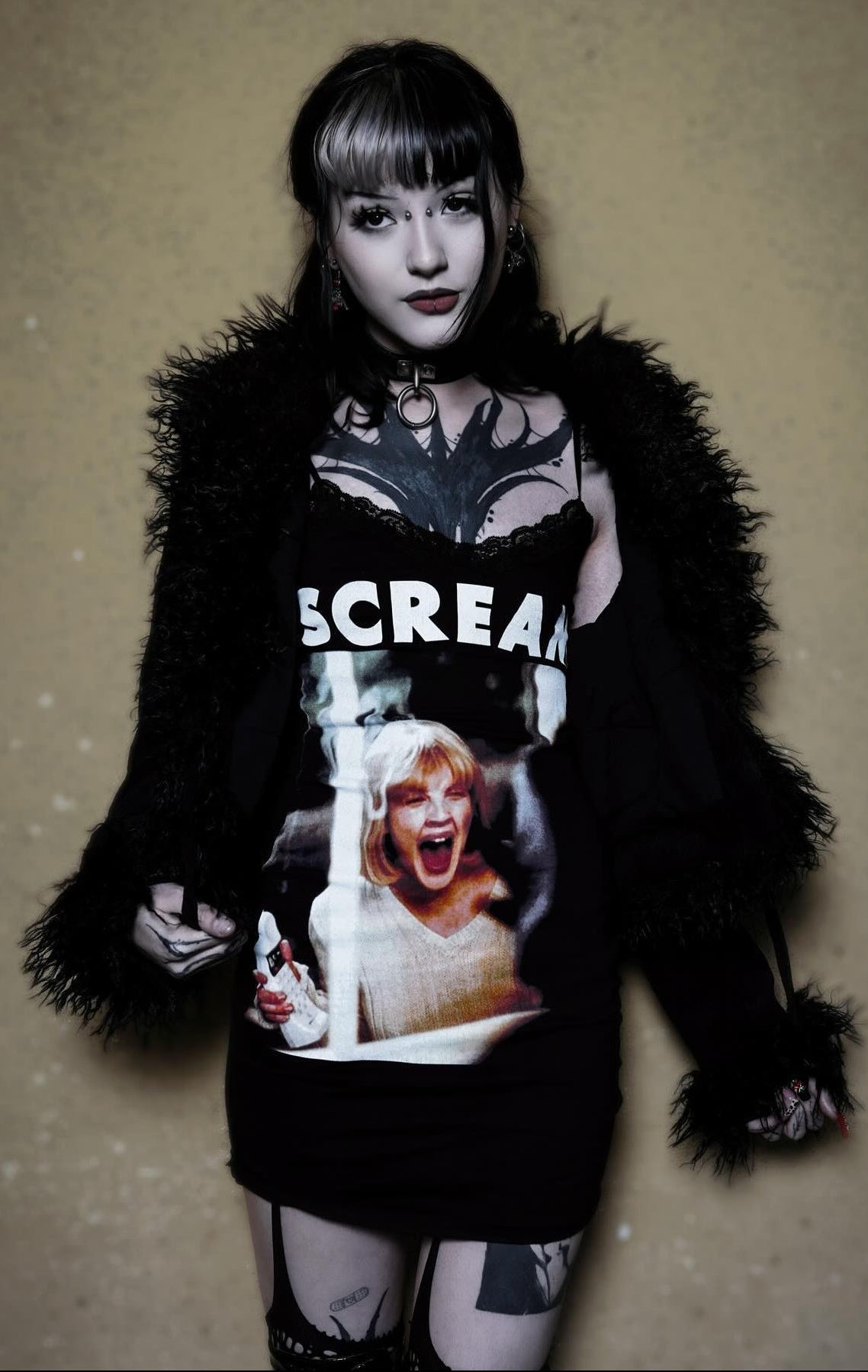 Scream (Casey) Lace Strap Dress (SHIPS FROM VERA'S EYECANDY, NOT AVAILABLE FOR PICKUP IN STORE) - Die With Your Boots On