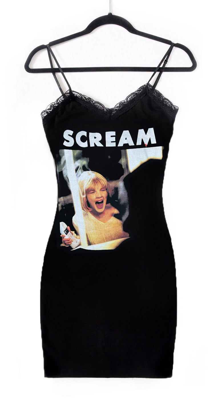 Scream (Casey) Lace Strap Dress (SHIPS FROM VERA'S EYECANDY, NOT AVAILABLE FOR PICKUP IN STORE) - Die With Your Boots On