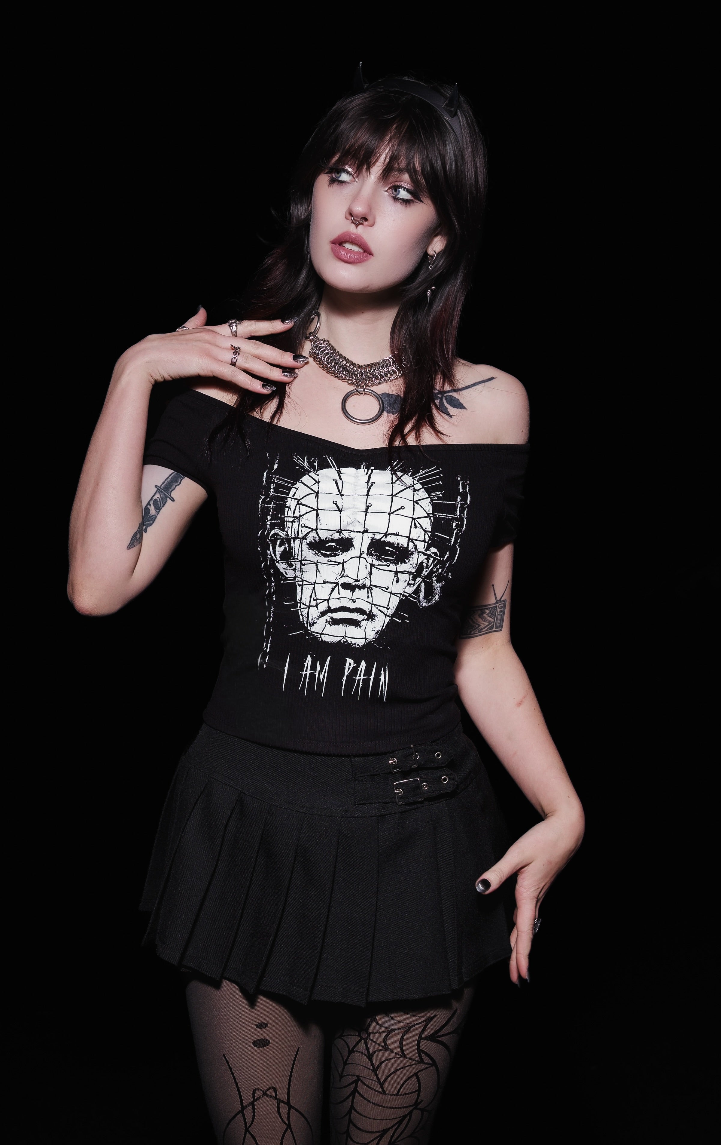 I am Pain Off Shoulder Top (SHIPS FROM VERA'S EYECANDY, NOT AVAILABLE FOR PICKUP IN STORE) - Die With Your Boots On
