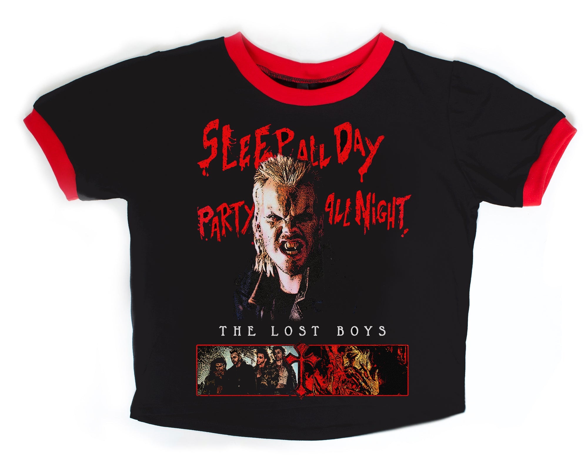 The Lost Boys Ringer Tee (SHIPS FROM VERA'S EYECANDY, NOT AVAILABLE FOR PICKUP IN STORE) - Die With Your Boots On