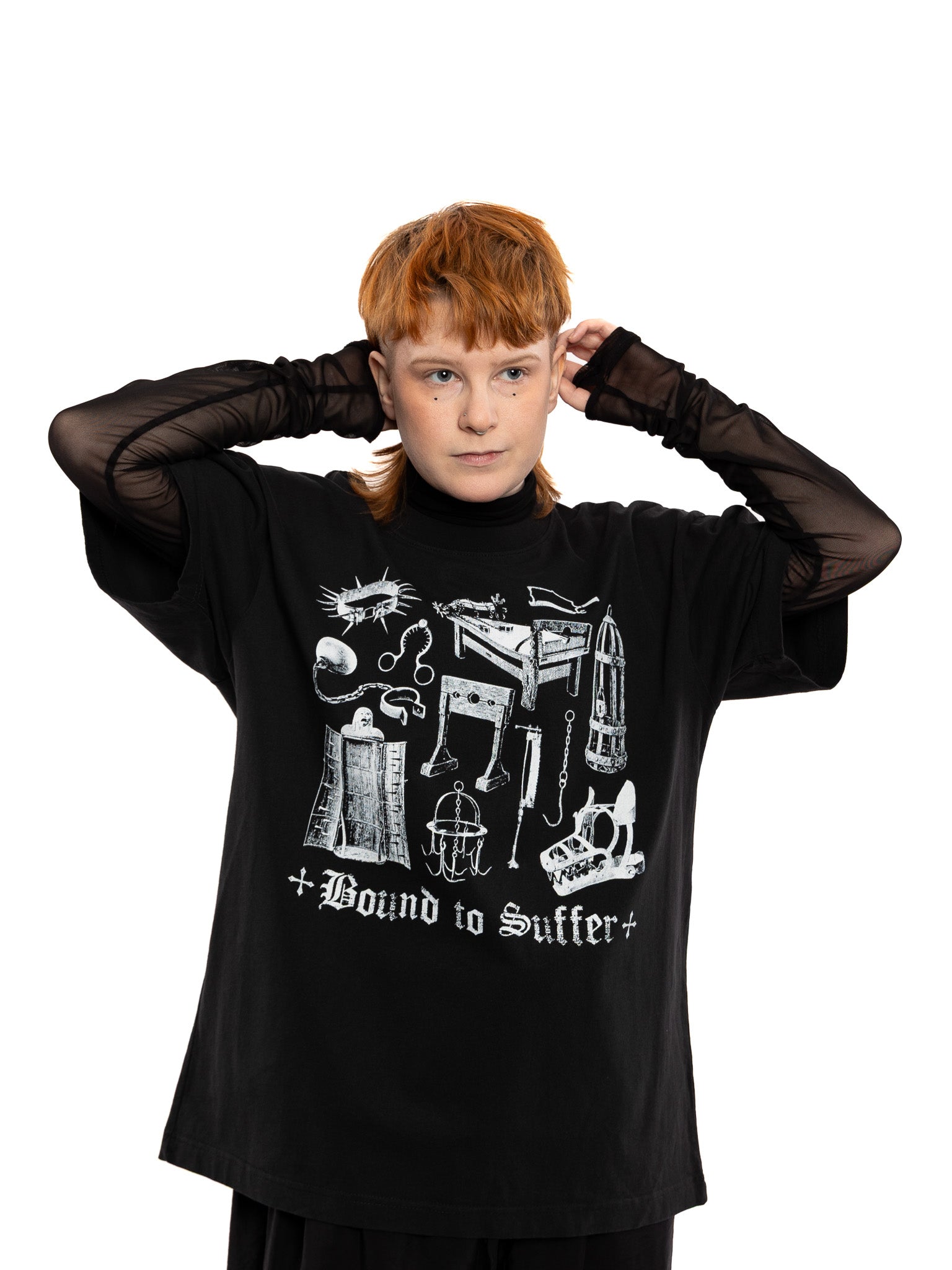 Bound to Suffer Oversized T-Shirt WHILE ODIN SLEEPS - Die With Your Boots On
