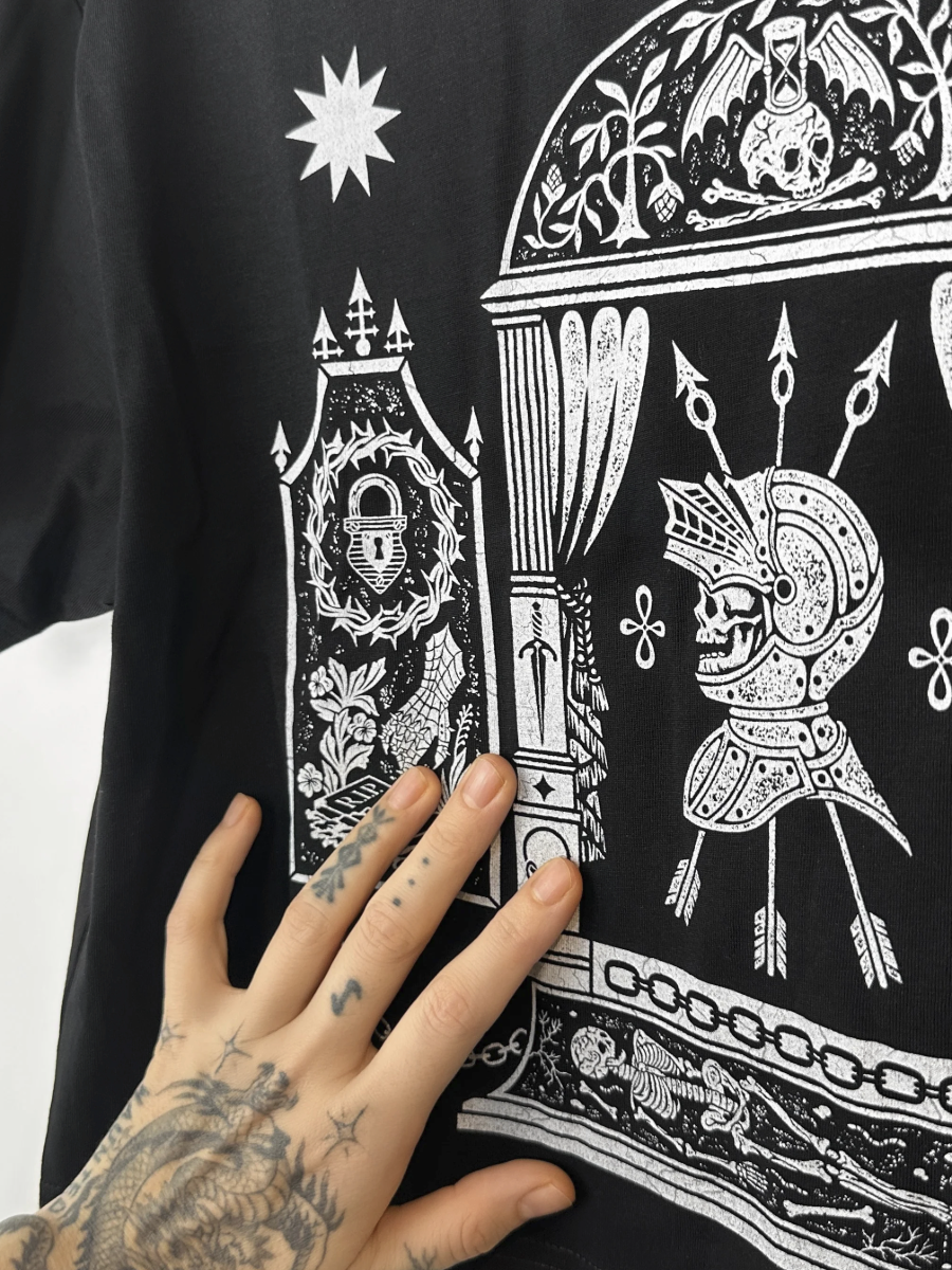 Mausoleum Crop Tee WHILE ODIN SLEEPS - Die With Your Boots On