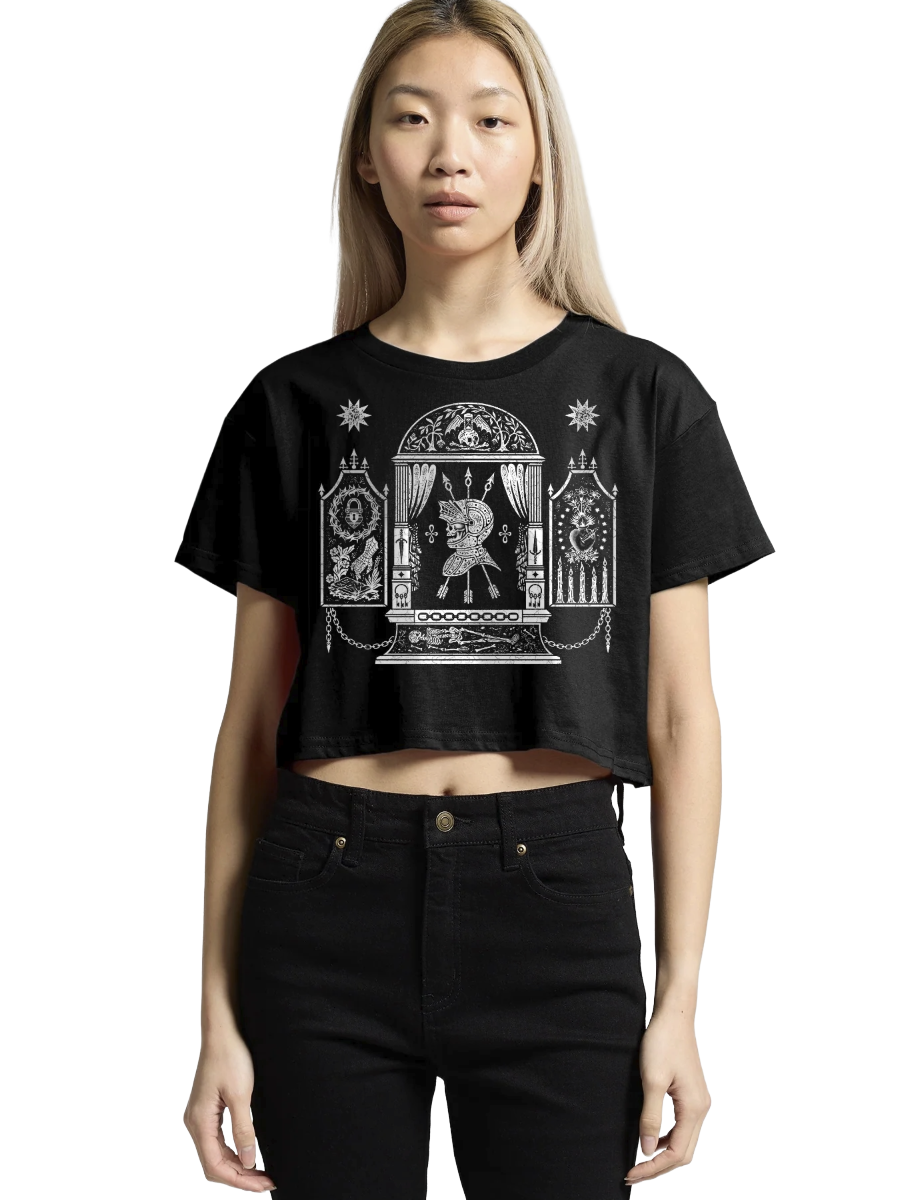 Mausoleum Crop Tee WHILE ODIN SLEEPS - Die With Your Boots On