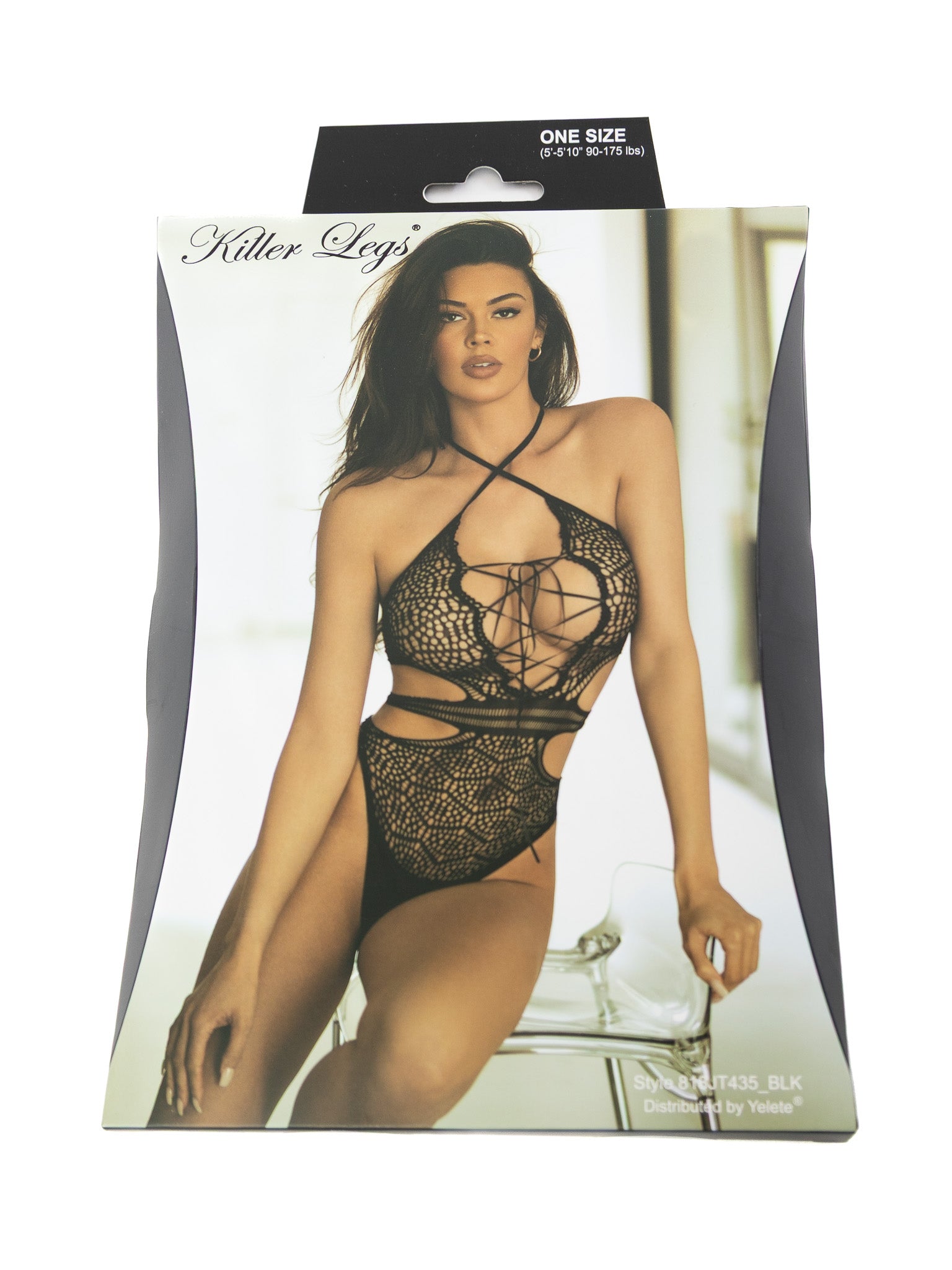Lace-Up Cutout Fishnet Bodystocking - Die With Your Boots On