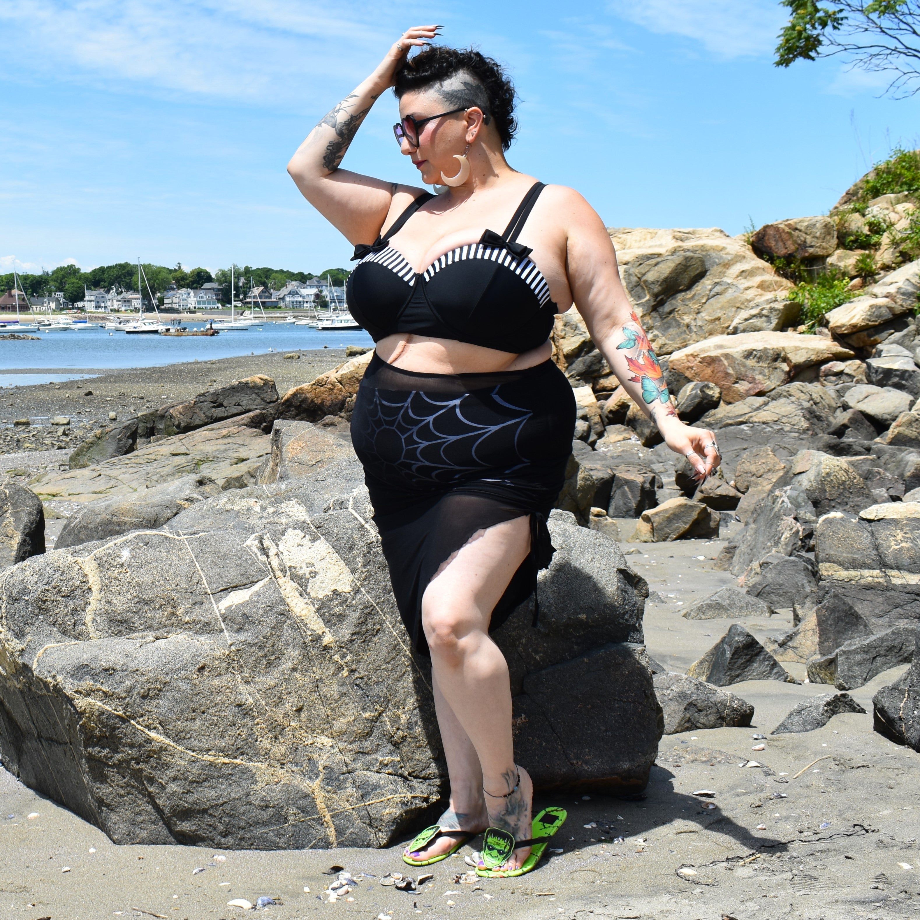 Amara Ruched Swimsuit Cover - Die With Your Boots On