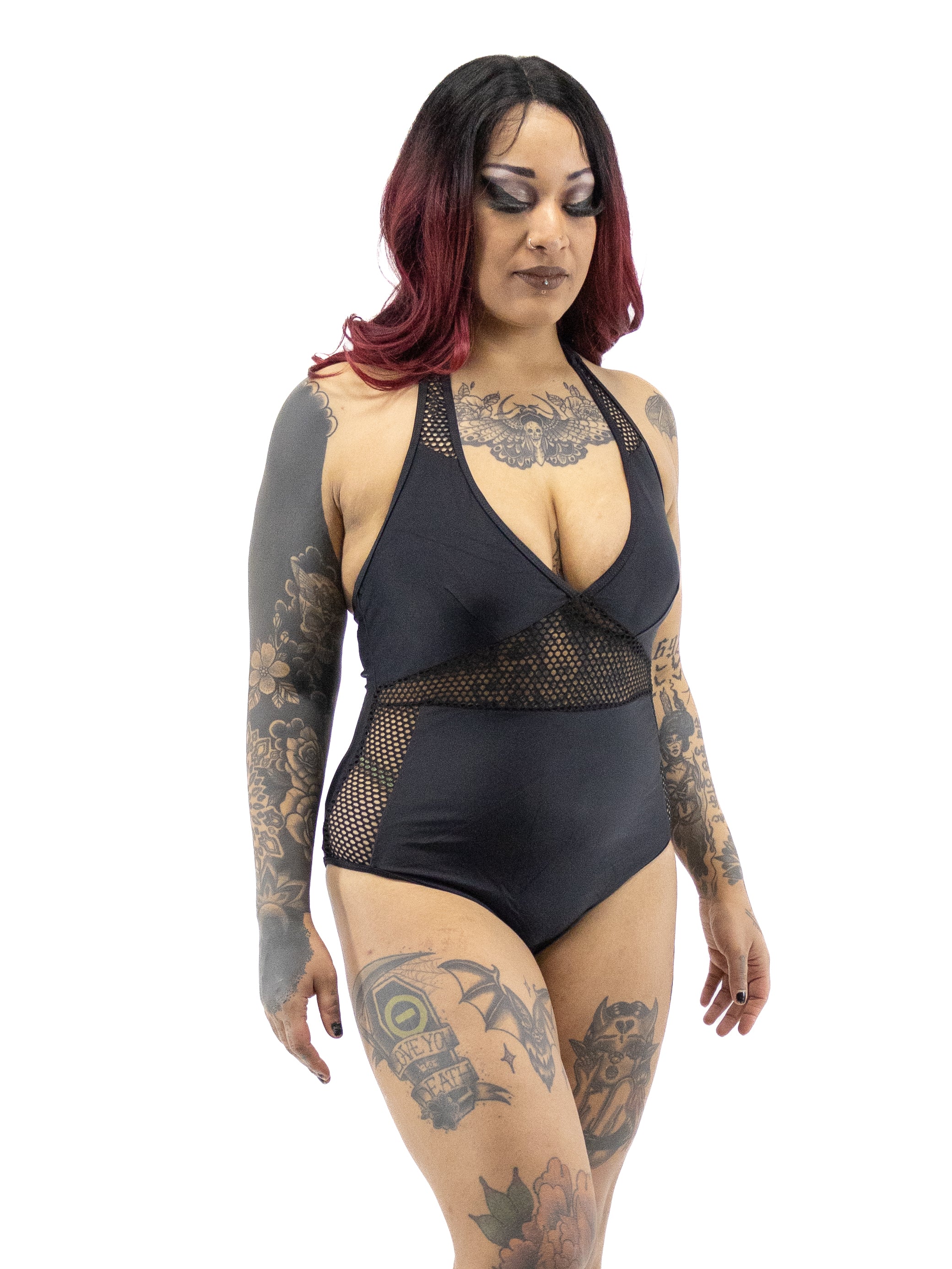 Tiger Shark Fishnet Swimsuit - Die With Your Boots On