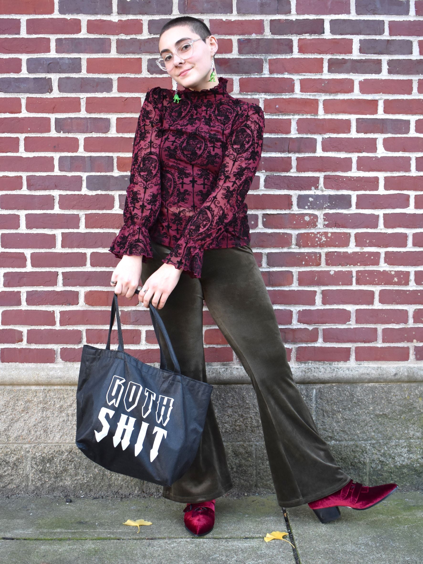 Goth Shit Reusable Shopping Tote - Die With Your Boots On