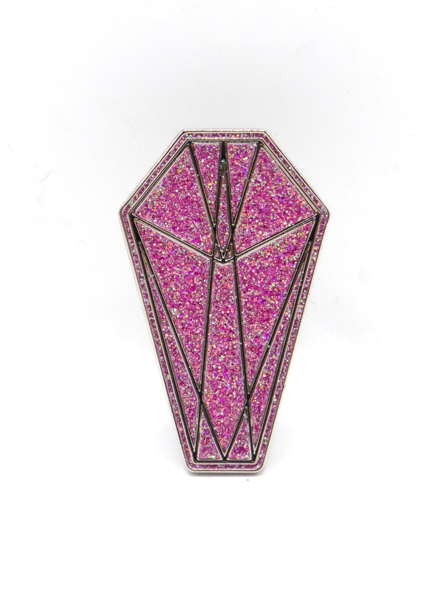 Glitter DWYBO Coffin Pin - Die With Your Boots On