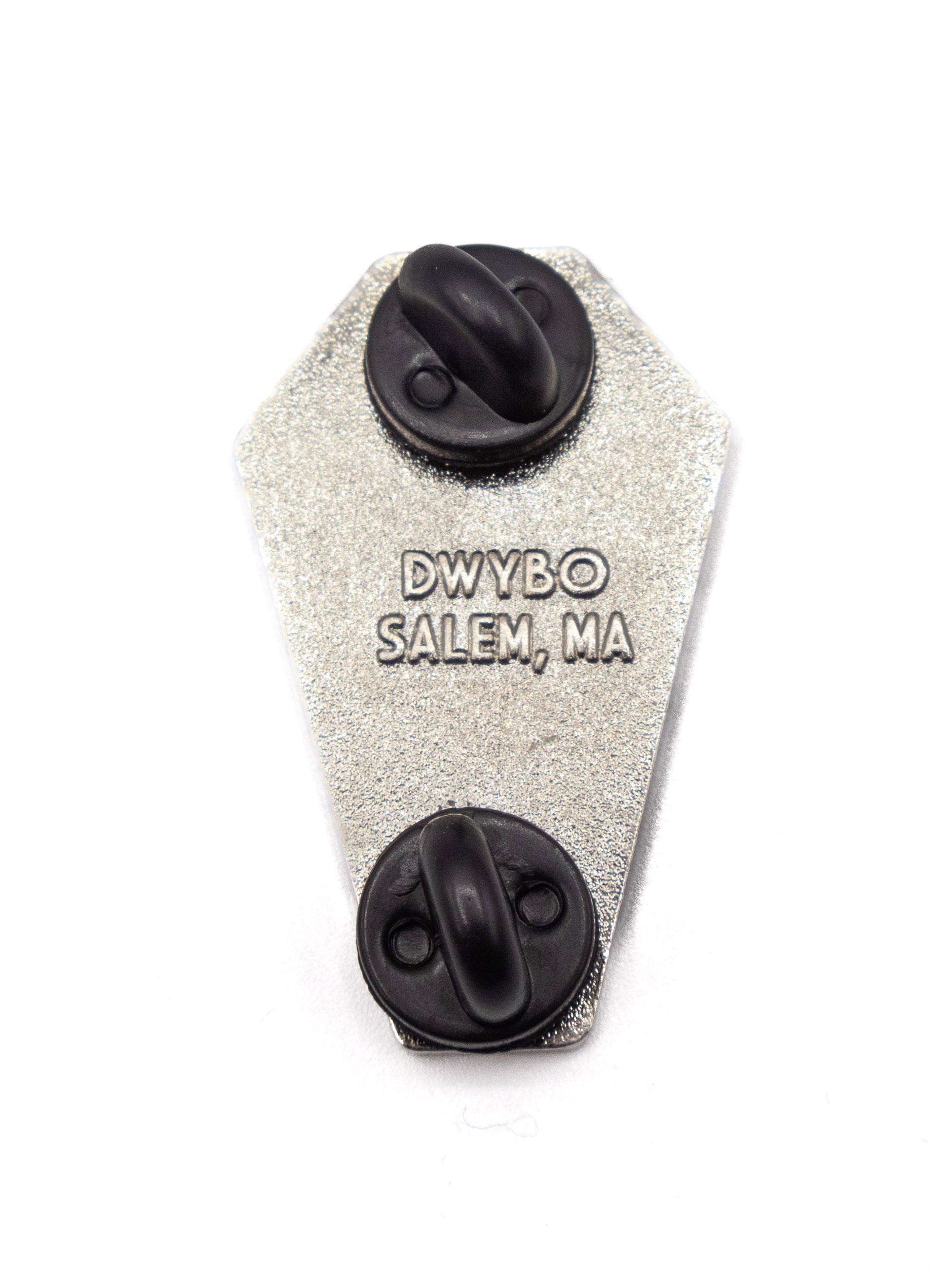 Glow-in-the-Dark DWYBO Coffin Pin - Die With Your Boots On