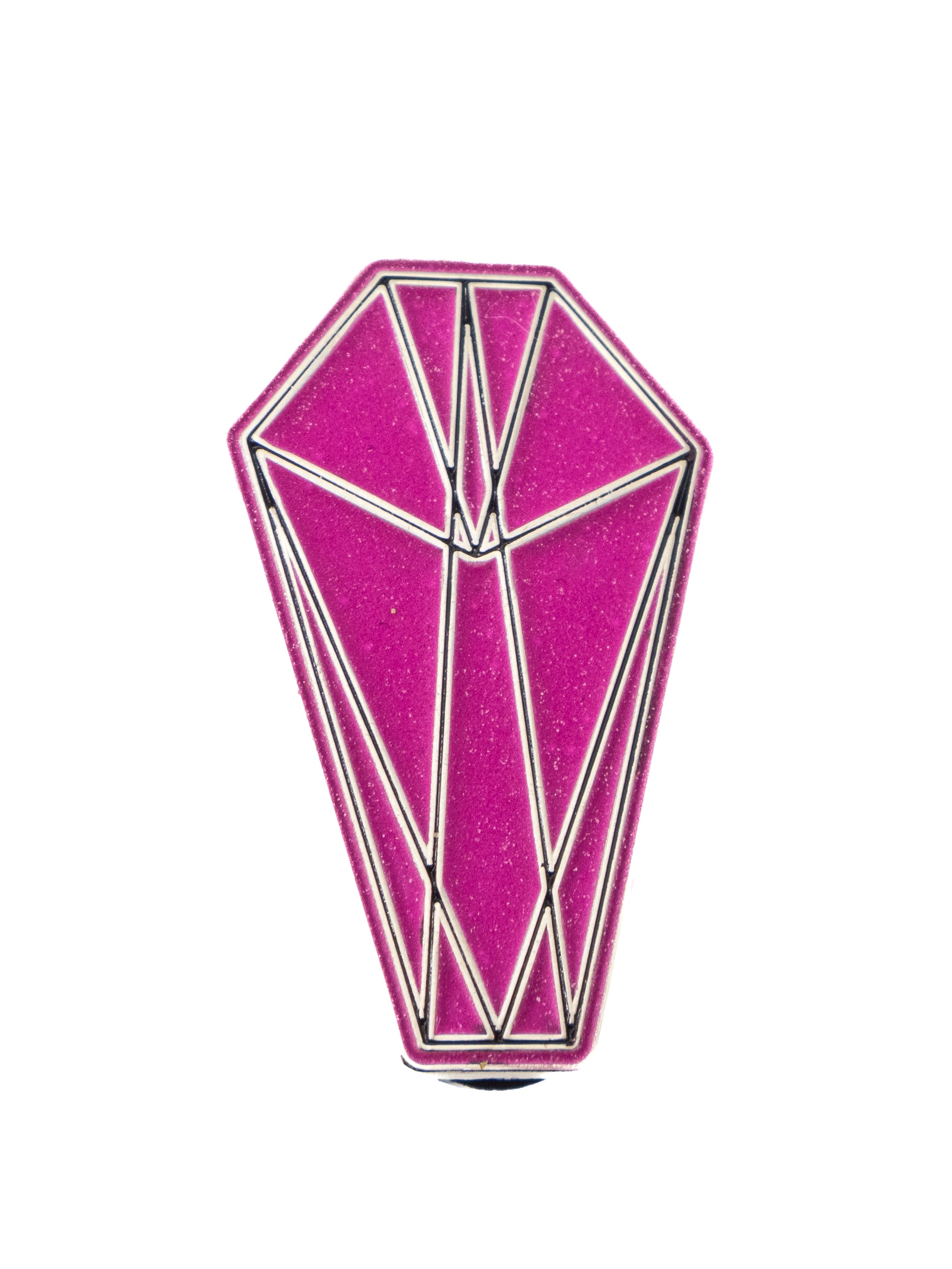 Glow-in-the-Dark DWYBO Coffin Pin - Die With Your Boots On