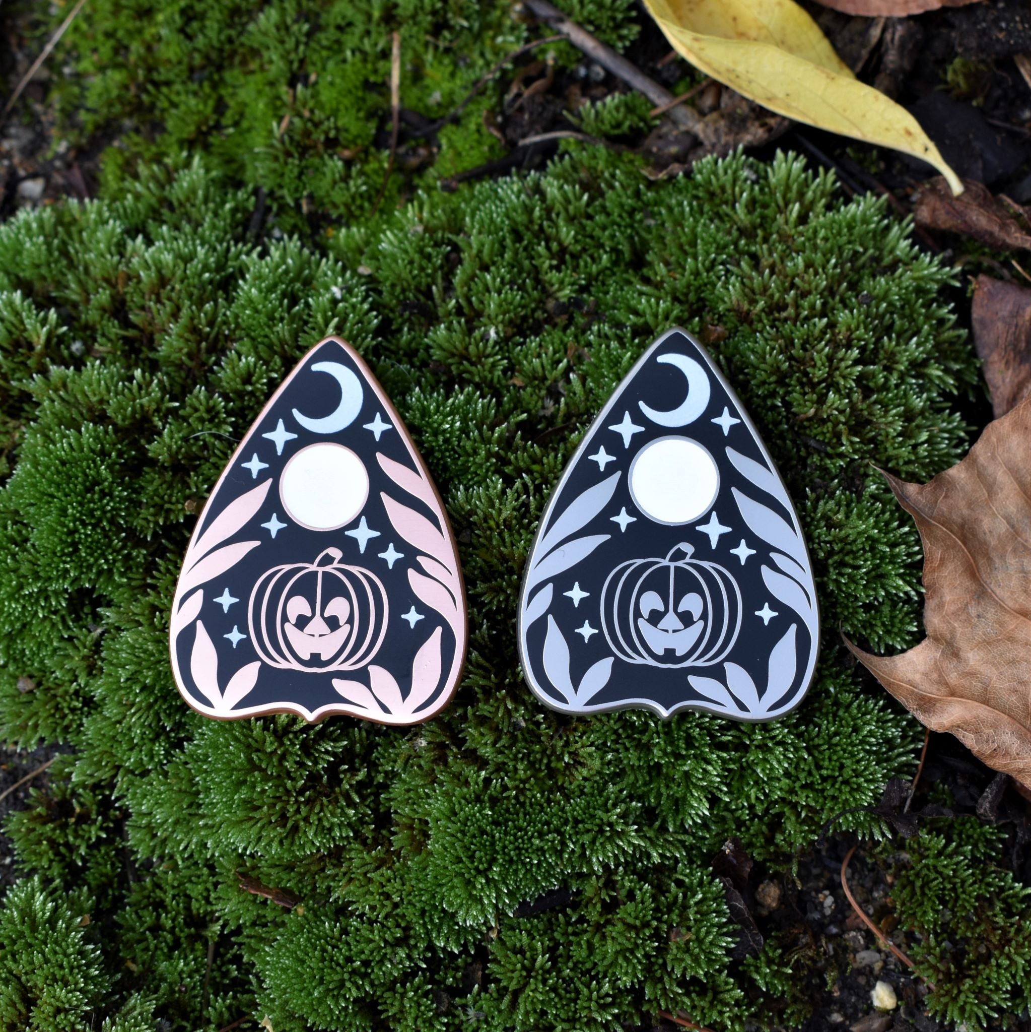 Pumpkin Planchette Pin - Die With Your Boots On