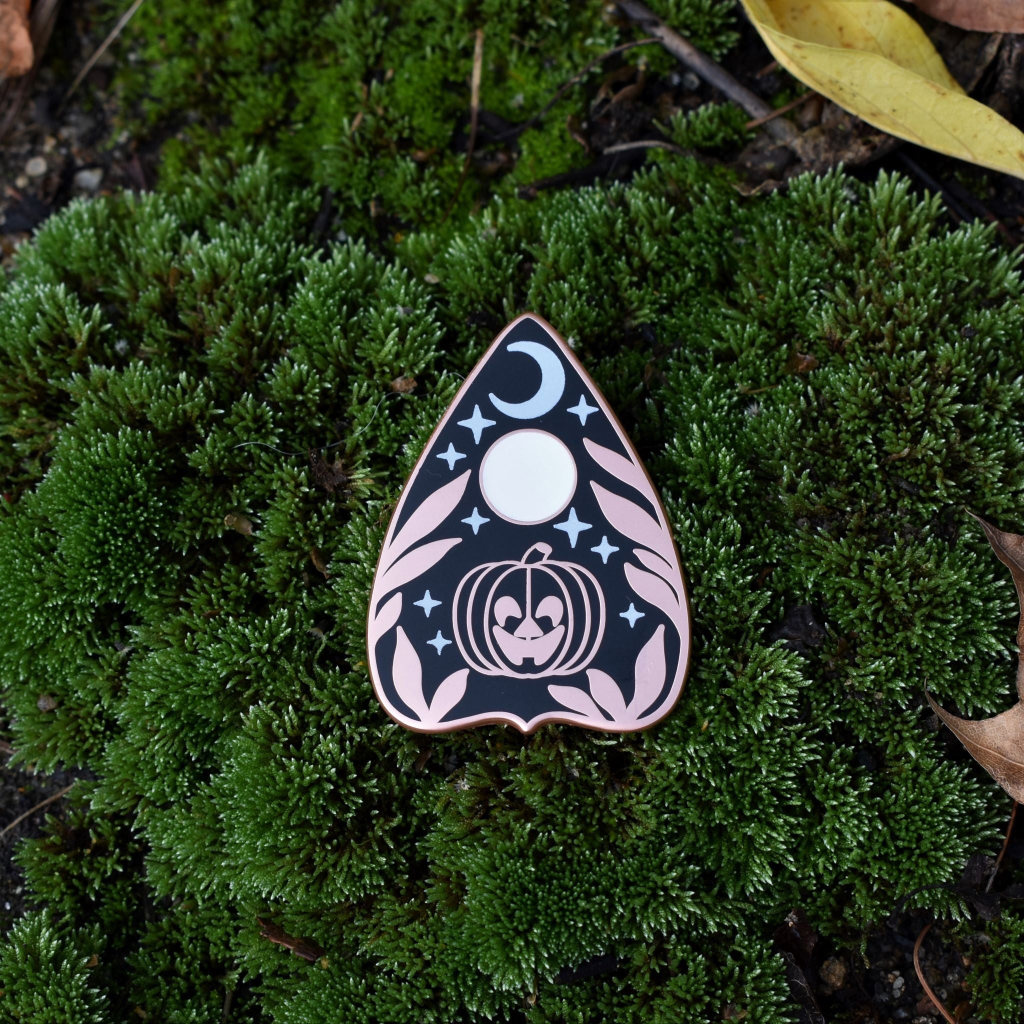 Pumpkin Planchette Pin - Die With Your Boots On