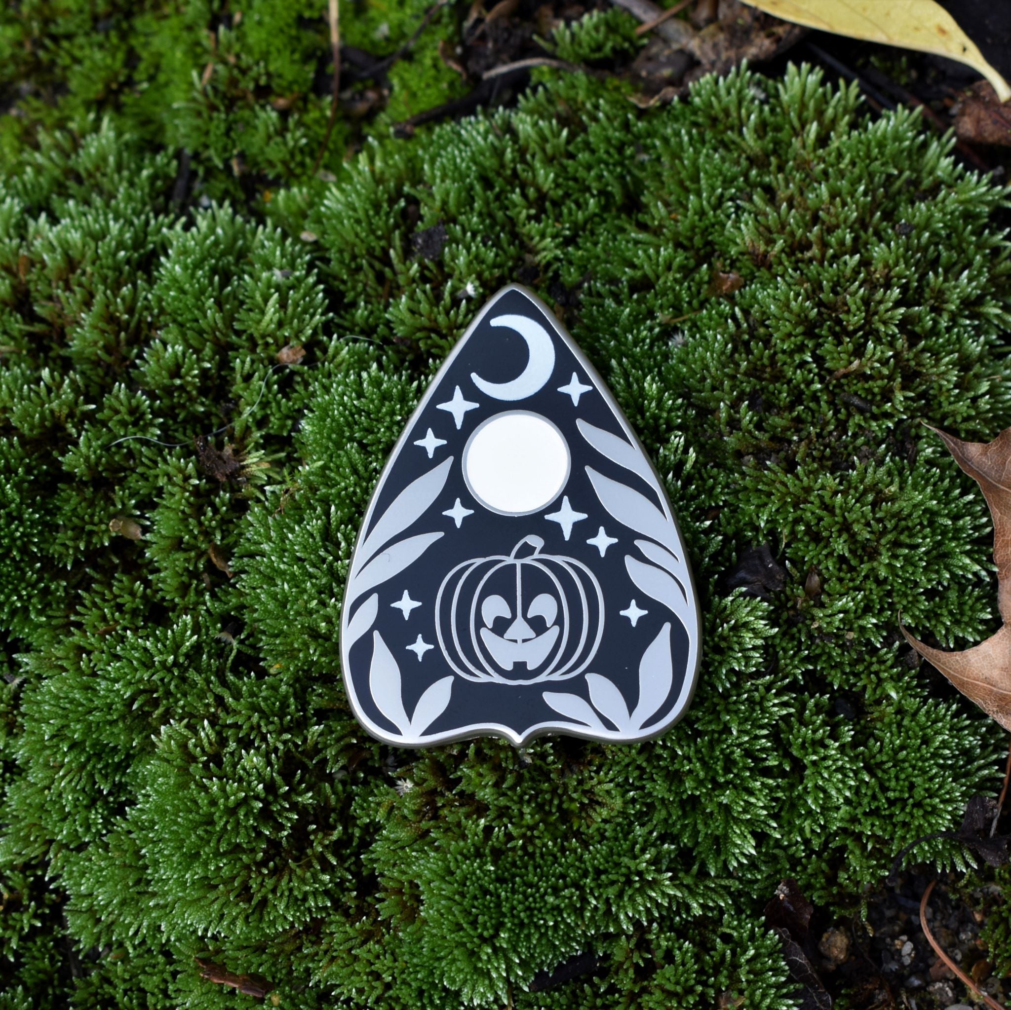 Pumpkin Planchette Pin - Die With Your Boots On