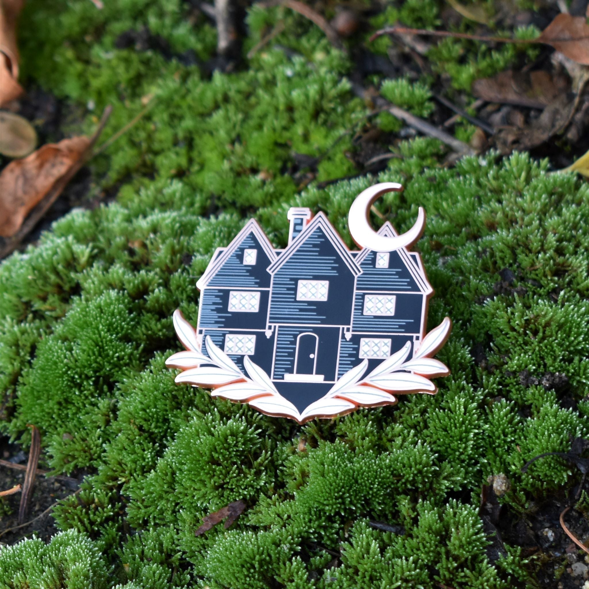 Classic Witch House Pin LASERBRAIN - Die With Your Boots On