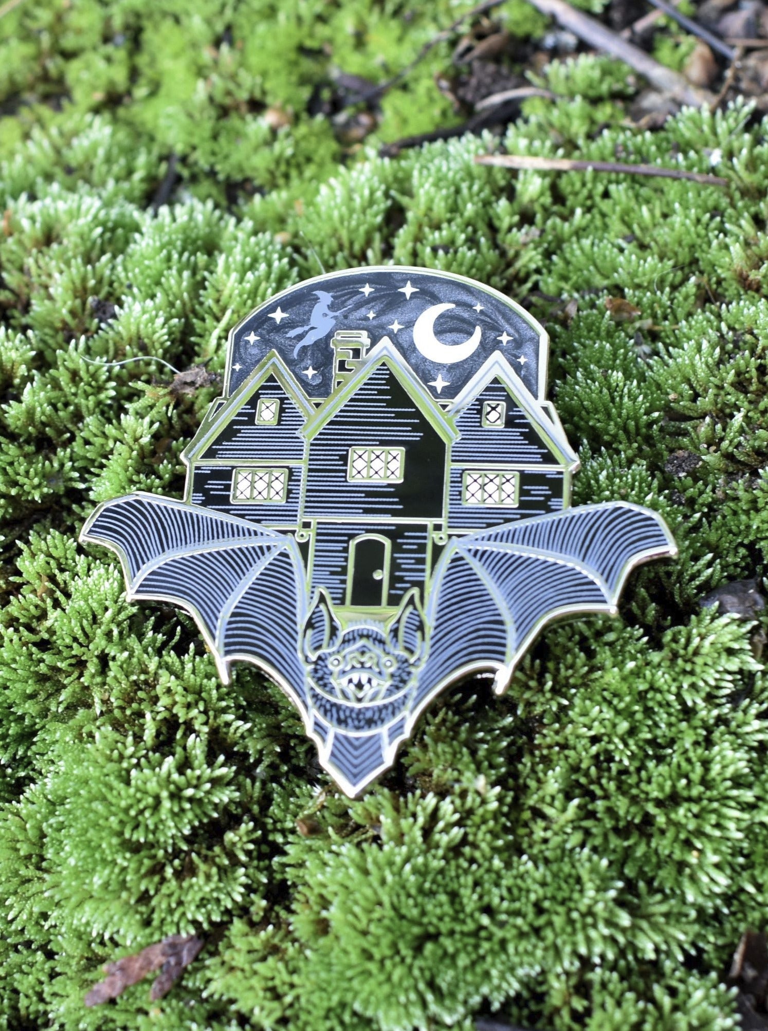 Witch House Bat Pin LASERBRAIN - Die With Your Boots On